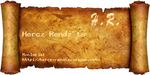 Hercz Renáta névjegykártya