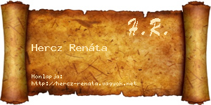 Hercz Renáta névjegykártya